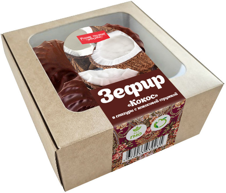 Зефир в глазури «Кокос с кокосовой стружкой» | Русские традиции