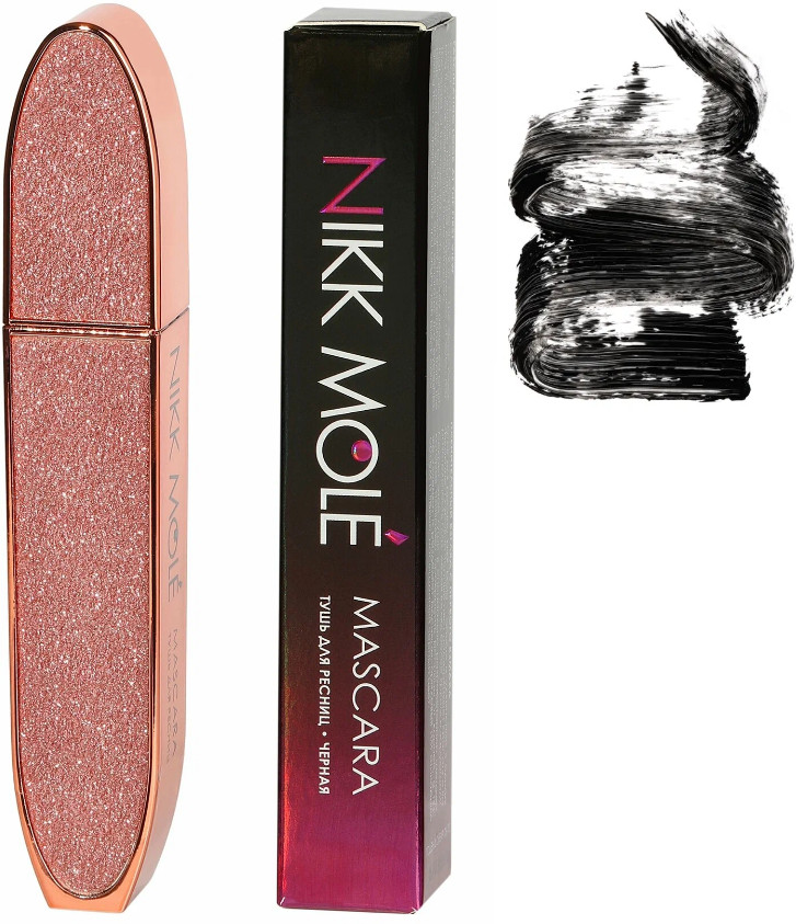 Тушь для ресниц с зеркалом «Объем и удлинение», оттенок Черный | Nikk Mole