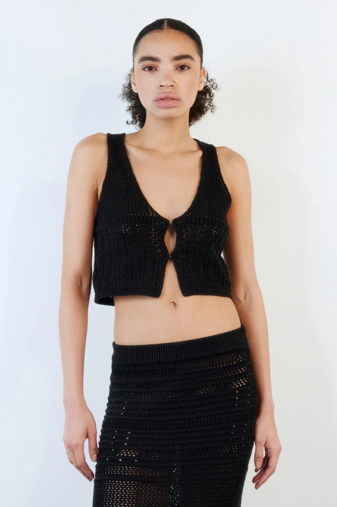 Топ-жилет вязаный ажурный | Befree