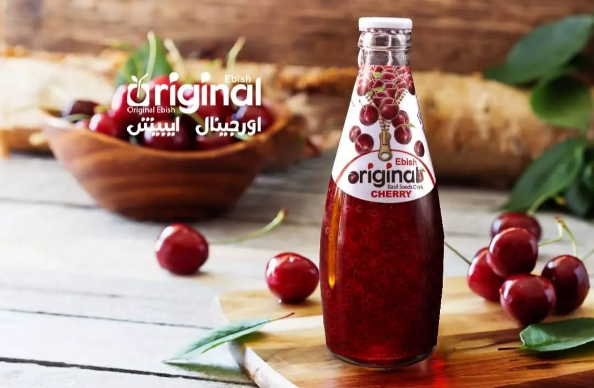 Напиток с семенами базилика «Вишня» | Ebish