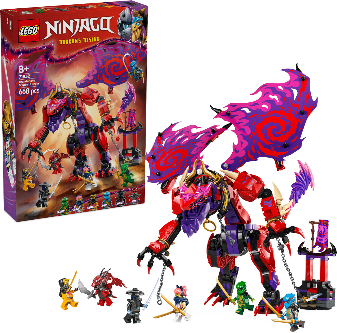 Конструктор Ninjago 71832 Громоклык Дракона Хаоса. Thunderfang Dragon of Chaos | LEGO Ninjago | LEGO (ЛЕГО)