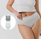 мелкий узор на сером меланже