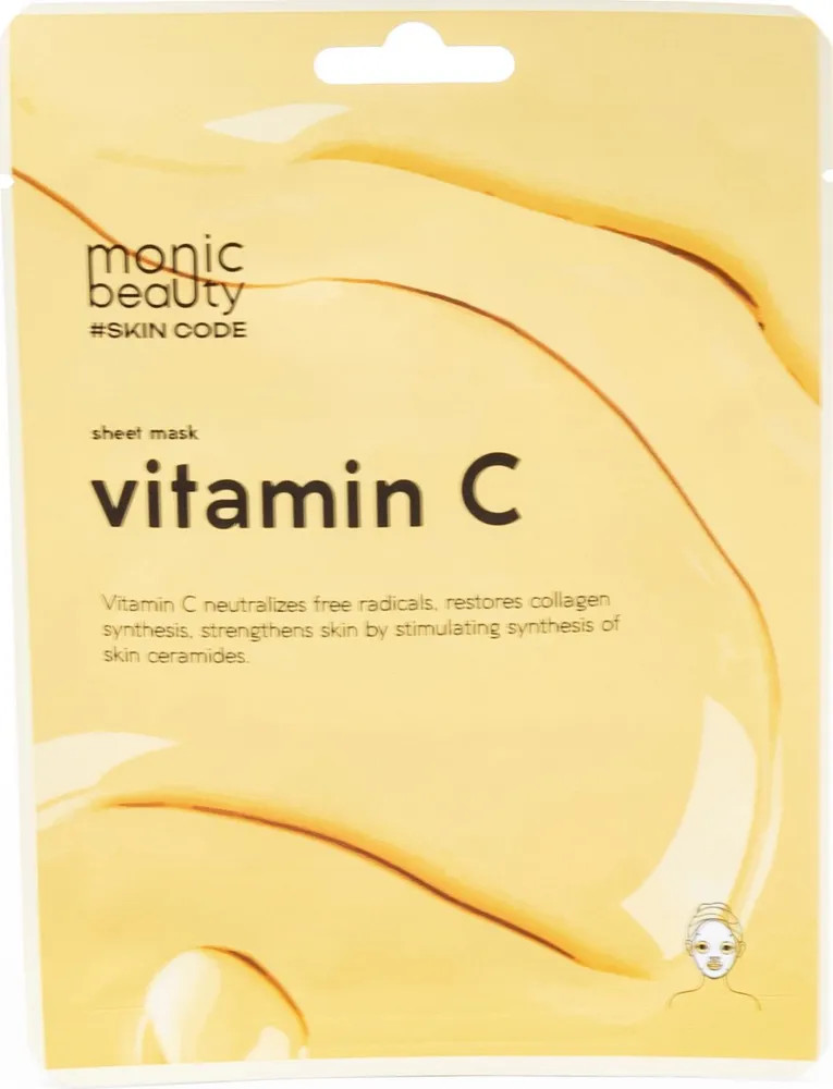 Маска для лица тканевая с витамином С «Vitamin C» | Skin code | Monic Beauty