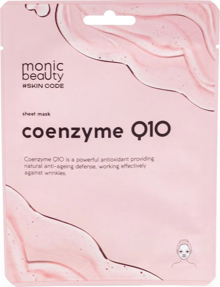 Маска для лица тканевая с коэнзимом Q10 «Coenzyme Q10» | Skin code | Monic Beauty