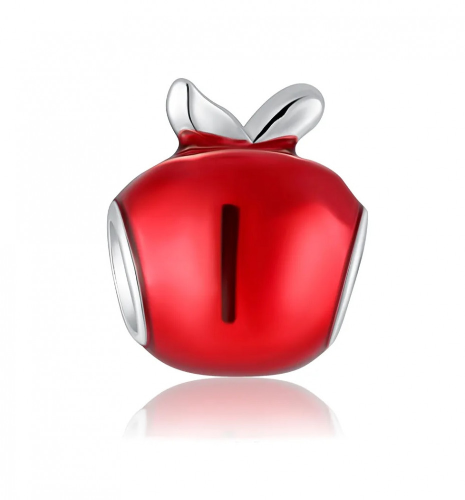 Шарм из серебра с эмалью «Яблоко» | Lucente Silver