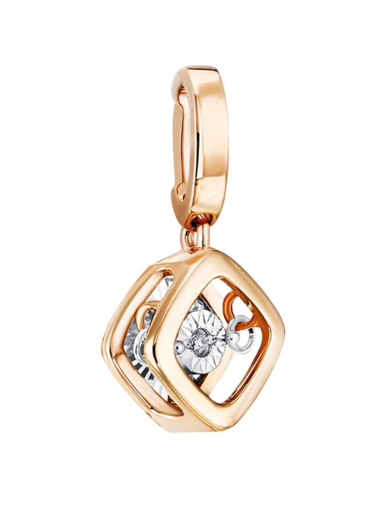 Подвеска из золота с бриллиантом | Lucente Бриллианты Якутии