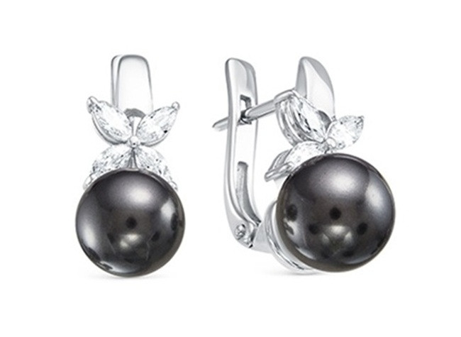 Серьги из серебра с жемчугом | Lucente Silver