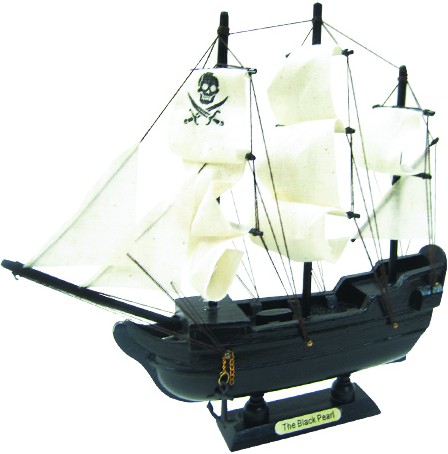 Конструктор деревянный Корабль "Черная жемчужина" на подставке (малый) | Флот | Затейники