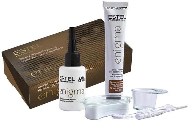Краска для бровей и ресниц «Enigma», оттенок светло-коричневый | Estel