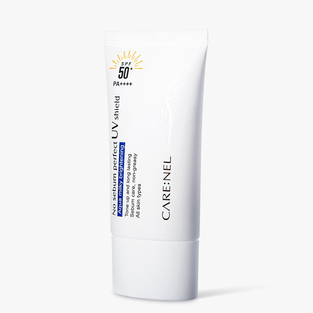 Крем для лица солнцезащитный матирующий «No sebum perfect UV shield» SPF 50+ PA++++ | Care:Nel