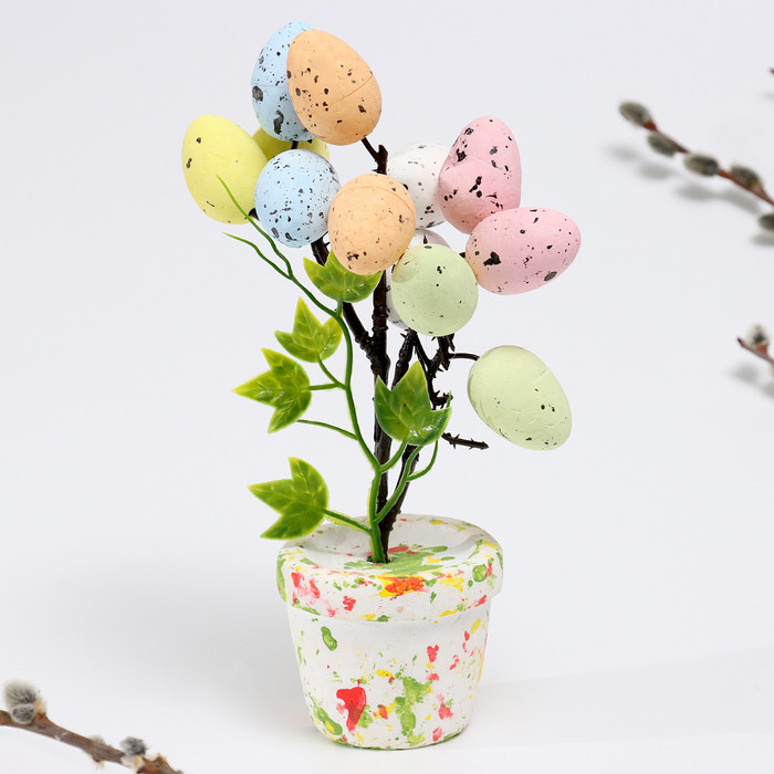 Декор на пасху «Яйца в горшке»
