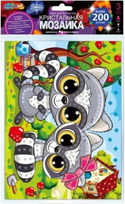 Кристальная мозаика «Еноты» | Multi Art