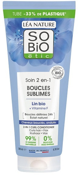 Крем-уход для кудрявых волос лен-витамин F | SO'Bio étic