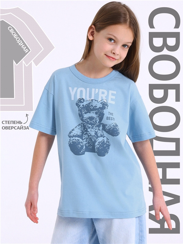 Футболка для девочек «Тень мишки» | Взрослые дети | Апрель