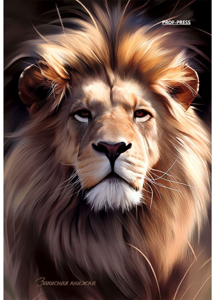 Книжка записная «Красивый лев» | Проф-Пресс