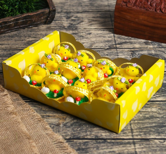 Набор фигурок «Цыпа с яйцом в корзинке с мухомором»