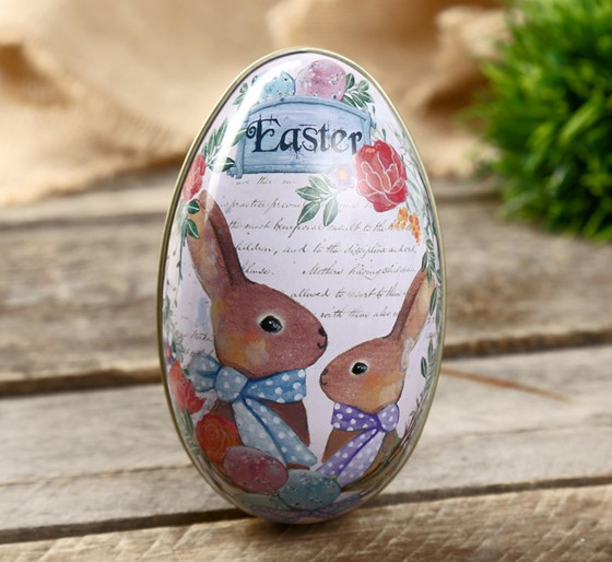 Шкатулка-яйцо «Кролики»