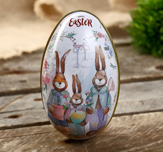 Шкатулка-яйцо «Семья кроликов»