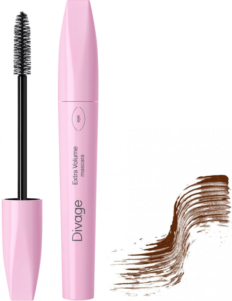 Тушь для ресниц «90×60×90 Extra Volume», оттенок 6102 Коричневый | Divage