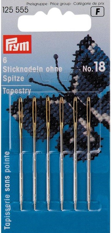 Иглы для вышивания без заостренного конца №18 (6 шт.) | Prym