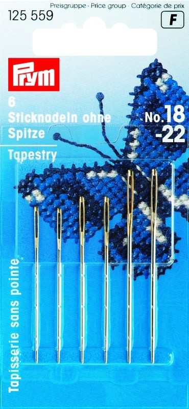 Иглы для вышивания без заостренного конца №18-22 (6 шт.) | Prym