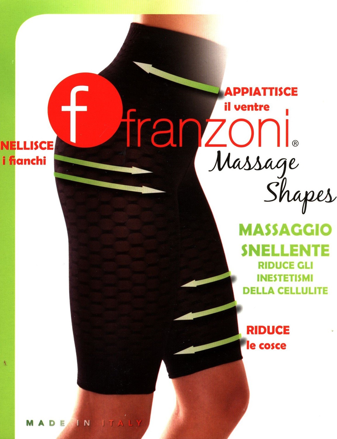 Компрессионные трусики-шортики "Massage Shapes" (nero) | Franzoni