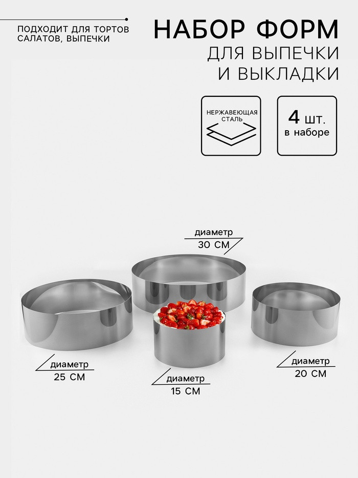 Набор форм для выпечки и выкладки «Круг» | Tas-Prom