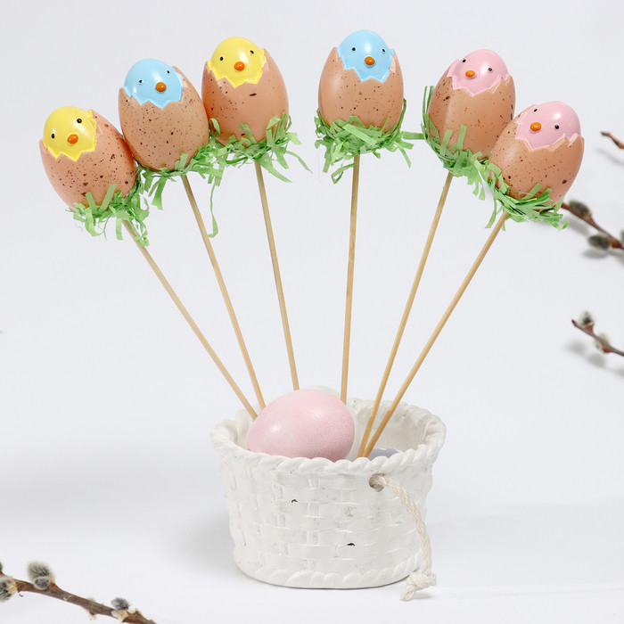 Набор декора на палочке «Птенчики»