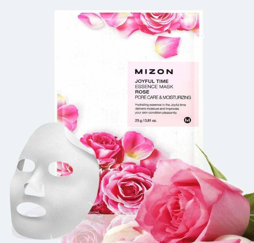 Увлажняющая маска для лица с розой «Joyful Time Essence Mask Rose Pore Care & Moisturizing» | Mizon