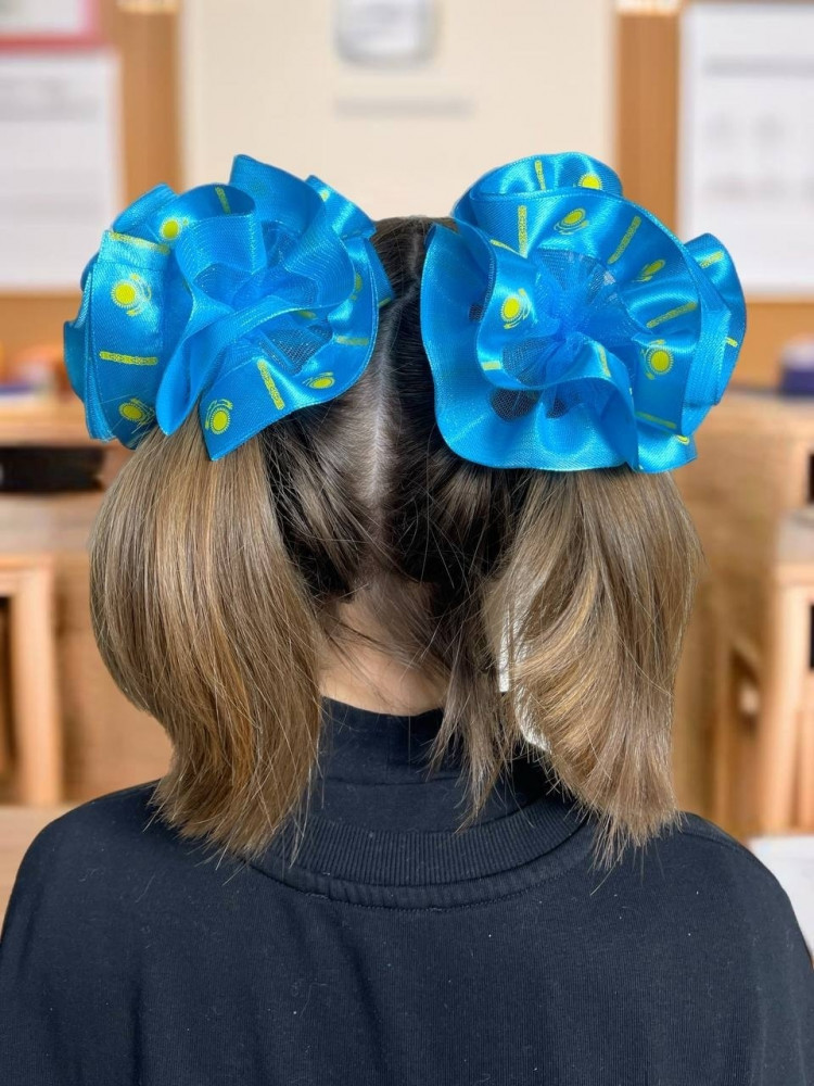 Комплект бантиков для волос с орнаментом