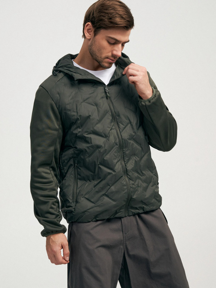 Куртка-ветровка с капюшоном мужская утепленная | ТВОЕ
