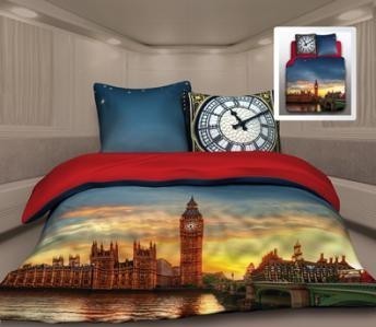 Комплект постельного белья «Биг-Бен» 3D (арт. 11464, семейный, биоматин, 2 наволочки 70х70) | Unison