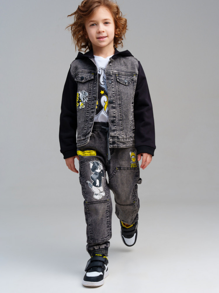 Куртка джинсовая для мальчиков | Play & Joy | PlayToday