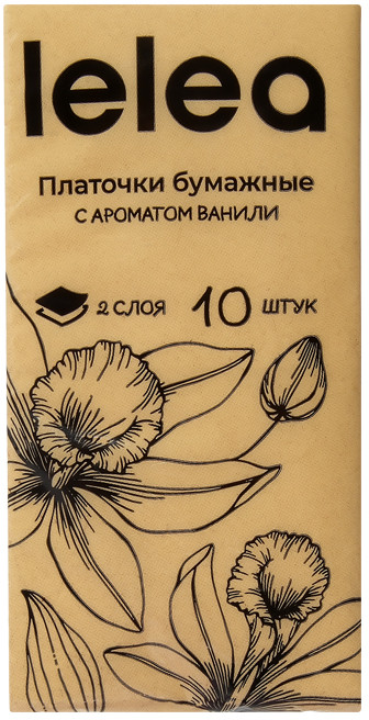 Платочки бумажные с ароматом ванили | Lelea