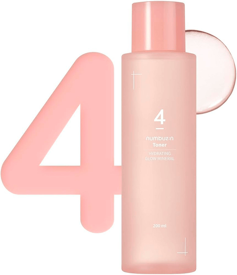 Минеральный тонер «No.4 Hydrating Glow Mineral Toner» | Numbuzin