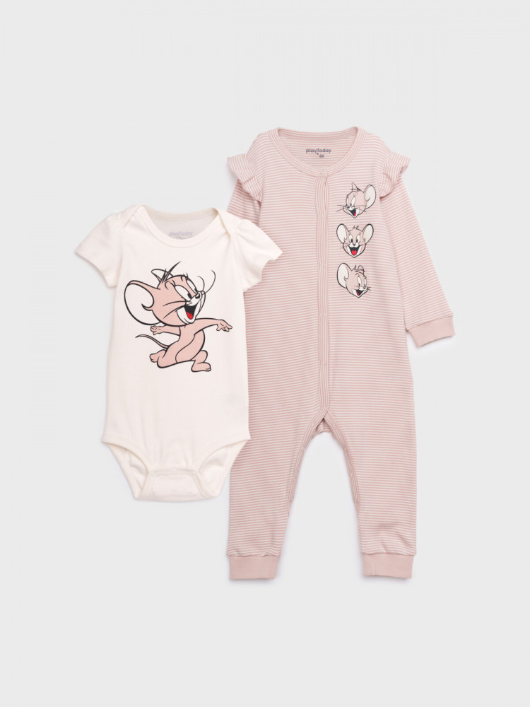 Комплект для девочек: боди, комбинезон | Play & Joy | PlayToday