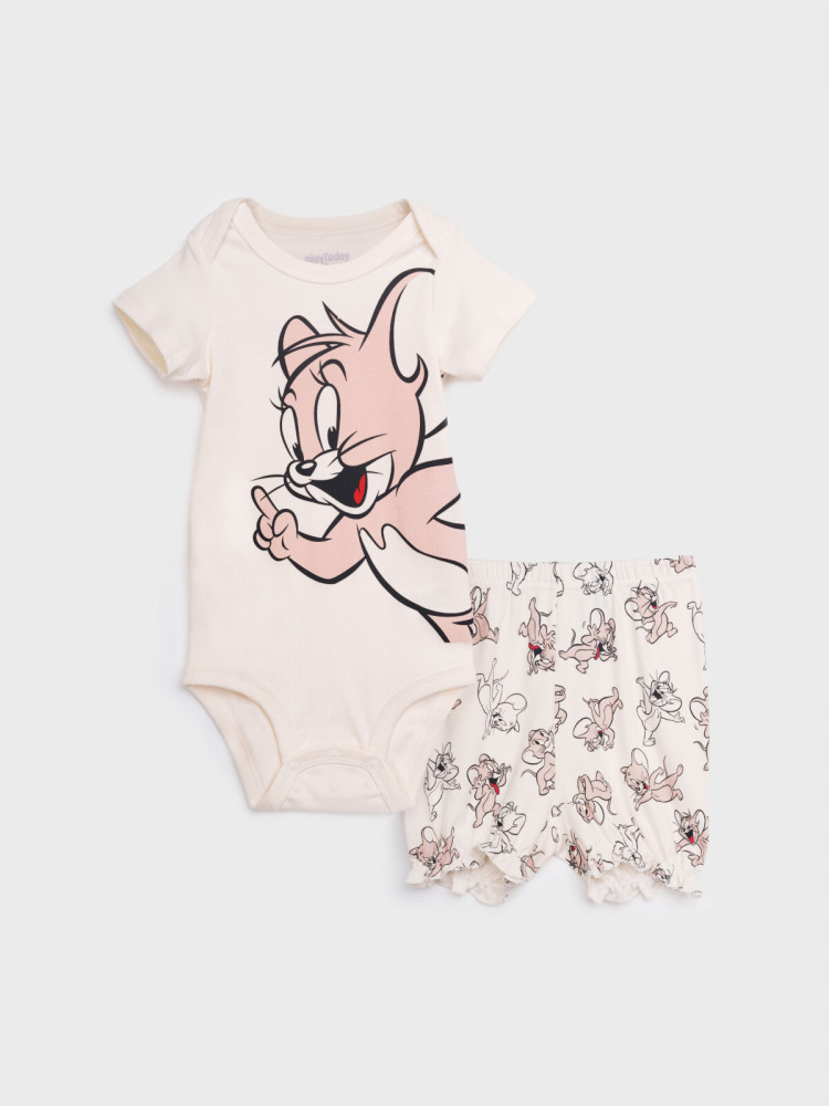 Комплект для девочек: боди, шорты | Play & Joy | PlayToday