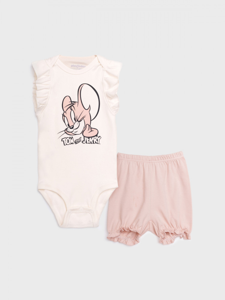 Комплект для девочек: боди, шорты | Play & Joy | PlayToday