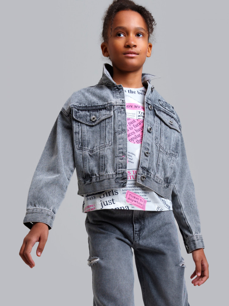 Куртка джинсовая для девочек | Collage | PlayToday