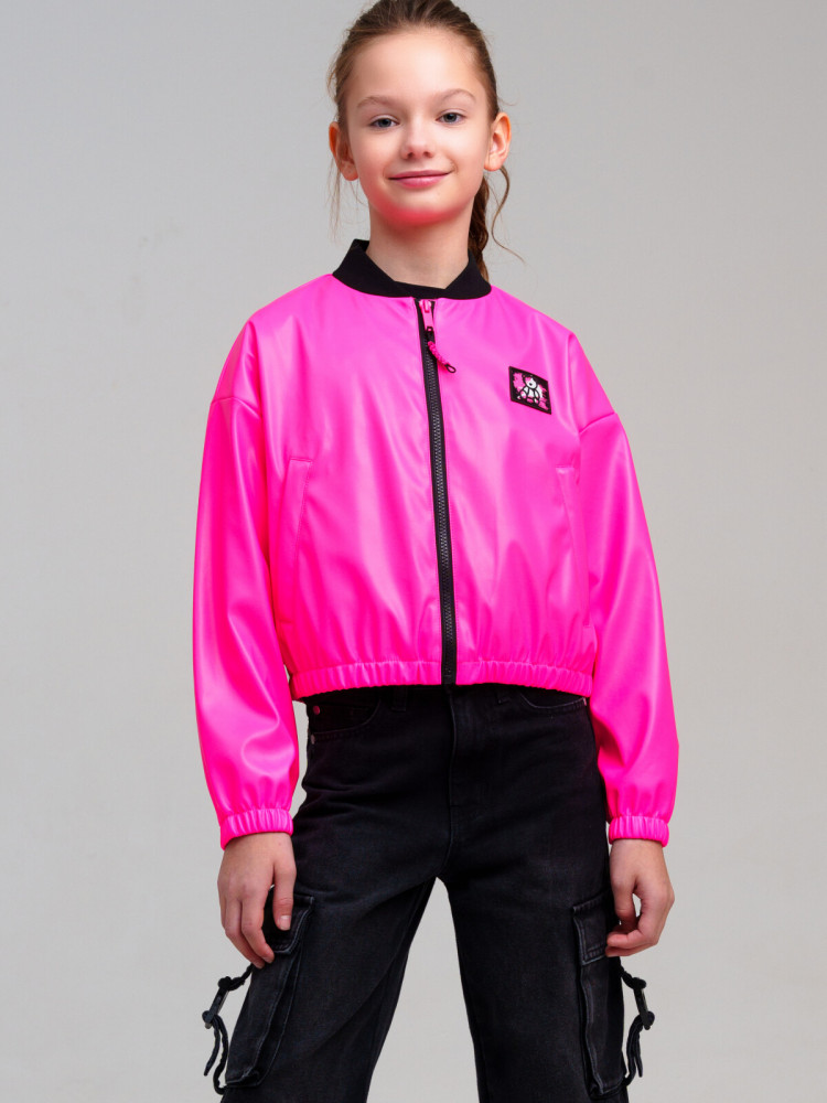 Куртка кожаная для девочек | Emotion | PlayToday