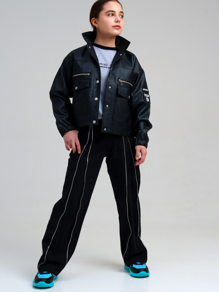 Куртка кожаная для девочек | Ai | PlayToday