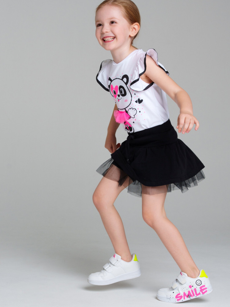 Юбка-шорты для девочек | Panda band | PlayToday