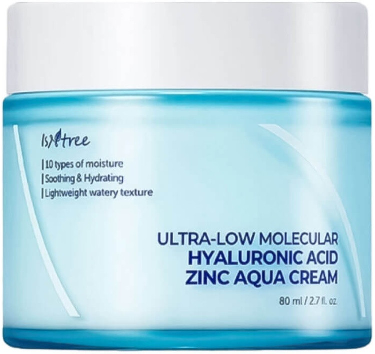 Крем для лица «Ultra-low molecular hyaluronic acid zinc aqua cream» | IsNtree