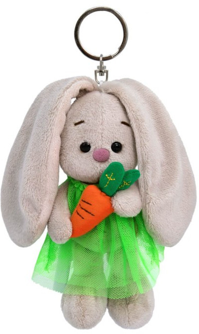 Детский брелок «Зайка Ми в зелёном платье с морковкой» | Зайка Ми