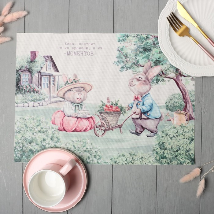 Салфетка на стол Доляна «Моменты» | Доляна