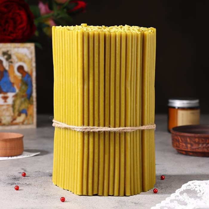 Набор свечей восковых медовых №60