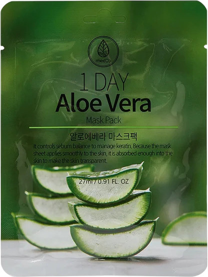 Набор тканевых масок для лица «1 Day Aloe Mask Pack» | Med B