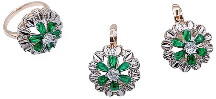 Комплект украшений с кристаллом женский | Tuimedaq