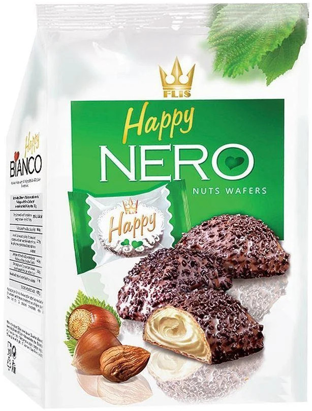 Конфеты вафельные с ореховым кремом «Happy Nero»