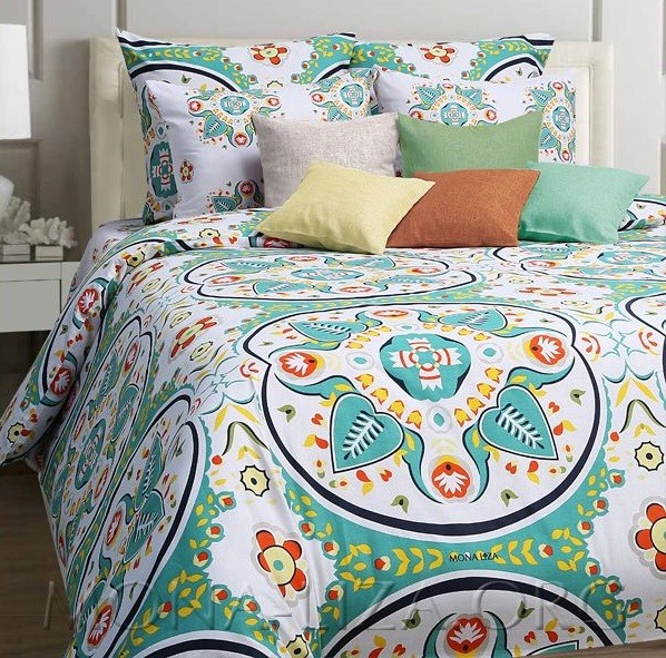 Комплект постельного белья «Blanch» (евро, бязь-люкс, 2 наволочки 70х70, пододеяльник на пуговицах) | Mona Liza